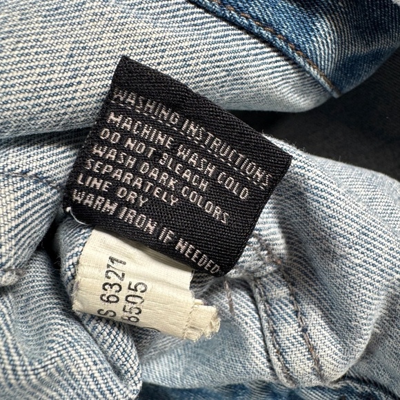 Dunbrooke Jacket Mens Large Blue Jean Barn Embroidered Leather Collared Vintage - Picture 6 of 16